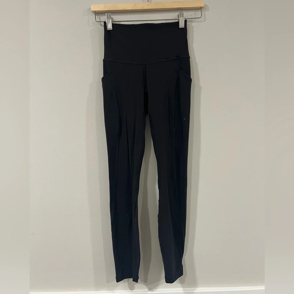 Lululemon Align High Rise Pant with Pockets 25” Black Size 2 Yoga Leggings